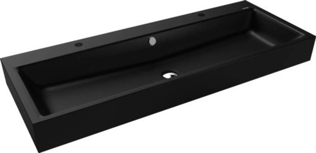 KALDEWEI Doppelwaschtisch PURO 120 x 46 cm schwarz matt mit Beschichtung Emailliert 906806043676