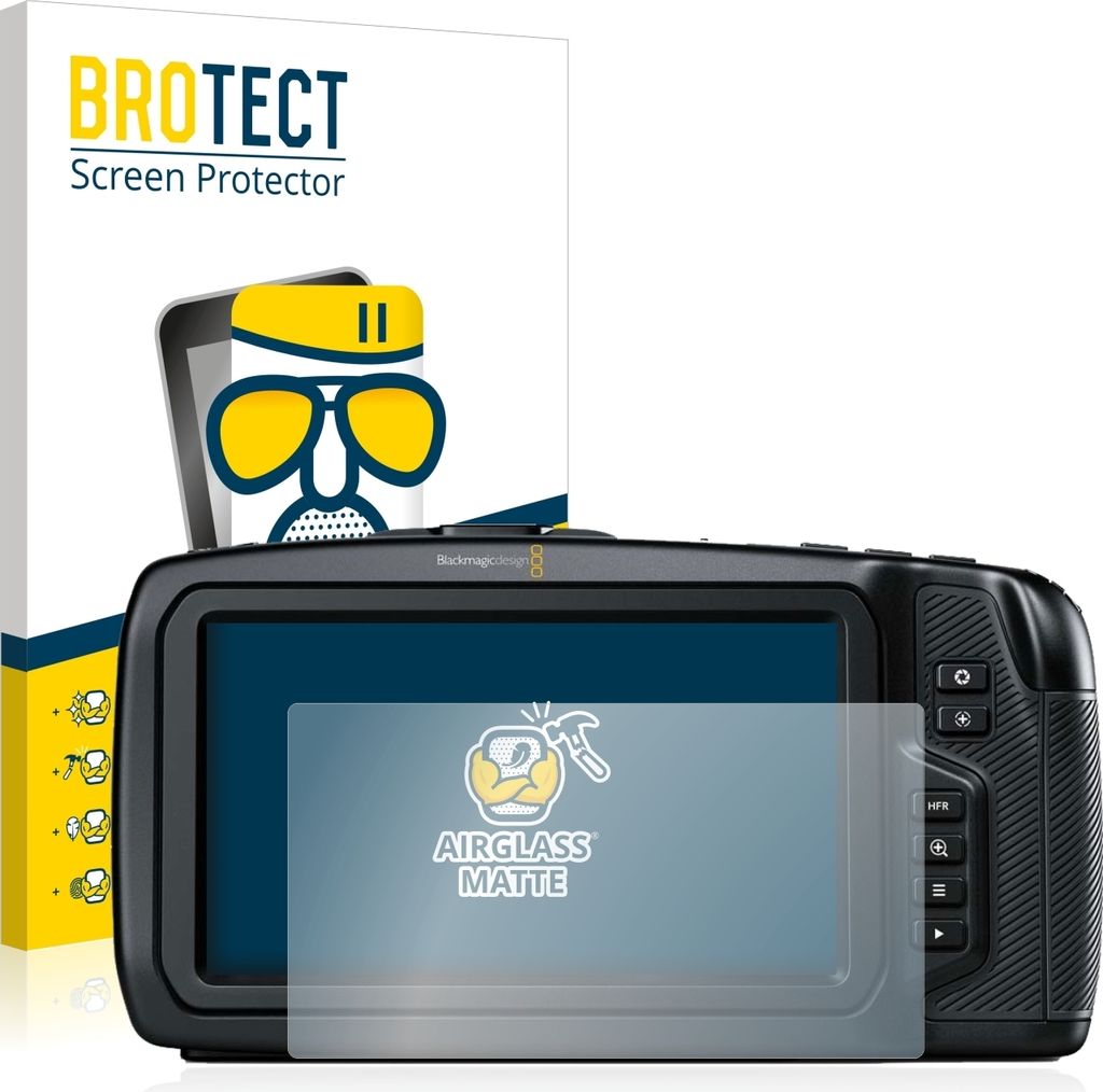 BROTECT Entspiegelungs Schutzglas für Blackmagic Pocket Cinema Camera 4K / 6K Schutzfolie Panzer Folie Glas Display Schutz matt
