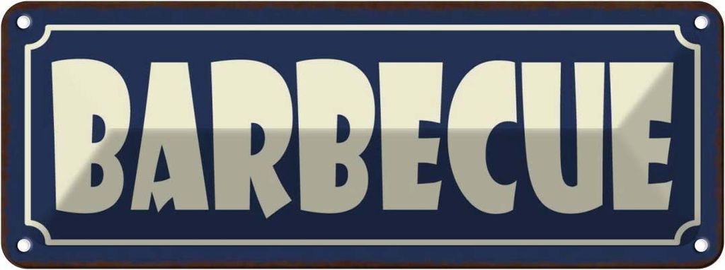 vianmo Blechschild 10x27 cm Barbecue Dekoration