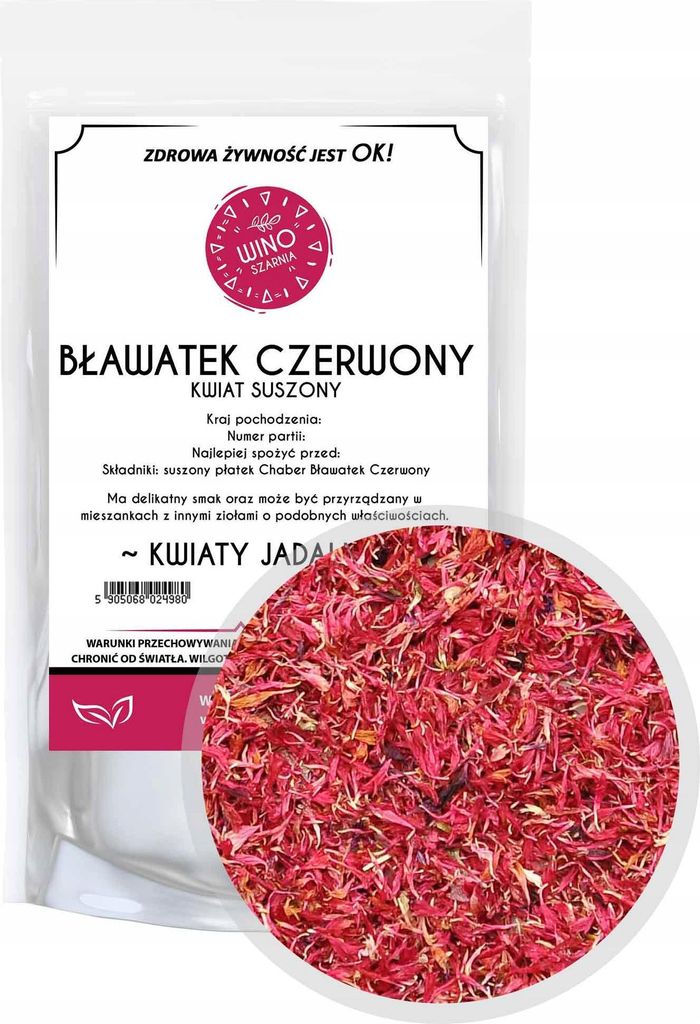 Fleurs de bleuet rouges séchées 50g Fleurs comestibles Image du produit 