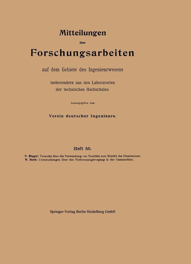 Mittteilungen über Forschungsarbeiten auf dem Gebiete des Ingenieurwesens