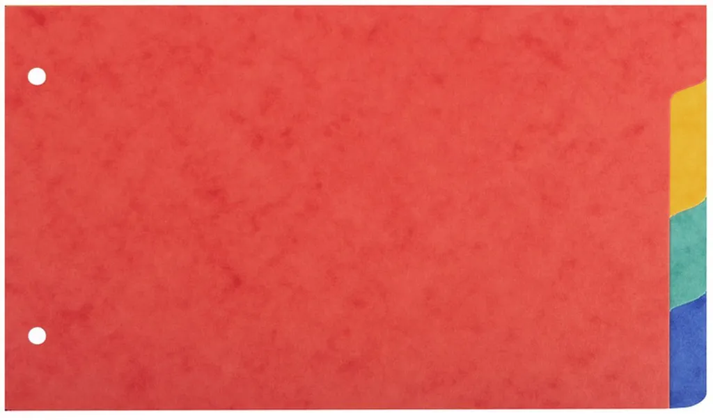 Intercalaire Forever 125x200 mm avec 4 onglets en carte de couleur vive