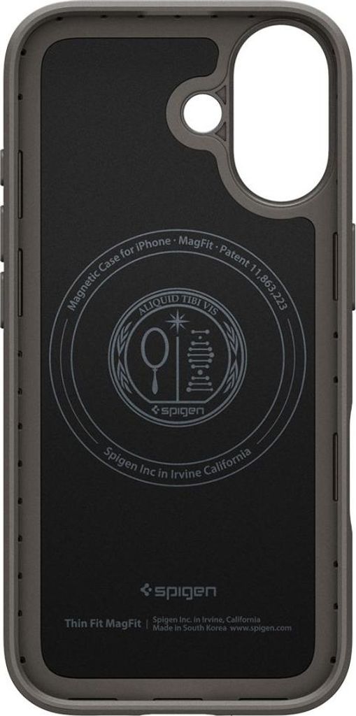Spigen Thin Fit (MagFit), Cover, Apple, iPhone 17, 16 cm (6.3"), Dunkles Grau
