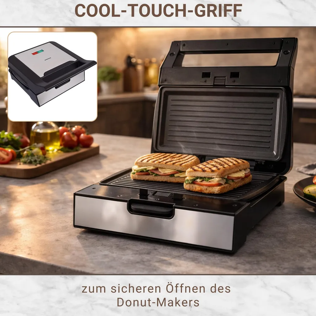 Gril de table pour viandes et paninis Gusto à plaques interchangeables - 6