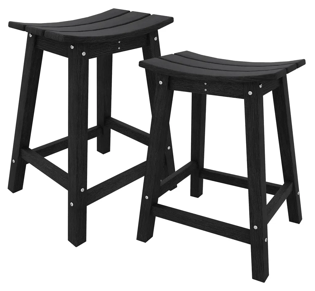 Tabourets de bar lot de 2 pour cuisine d'été et bar de jardin robustes