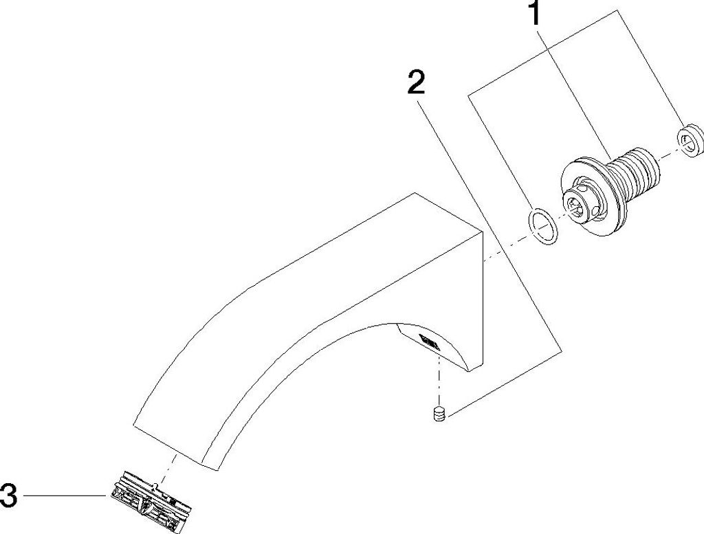 Dornbracht CYO Wannenauslauf für Wandmontage, Ausladung 190mm, 13801811-00
