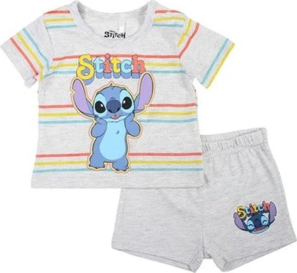 Disney Lilo & Stitch Baby Sommer Set mit Shorts T-Shirt Gr. 62 bis 86 – Grau / 62