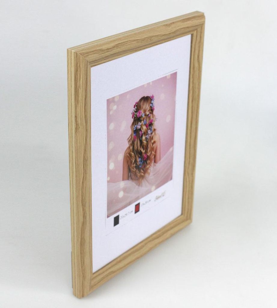 HR-22 Bilderrahmen Holz Rahmen quadratisch Fotorahmen Collage Wanddeko Poster - Farbe: Natur | Format: 30x40