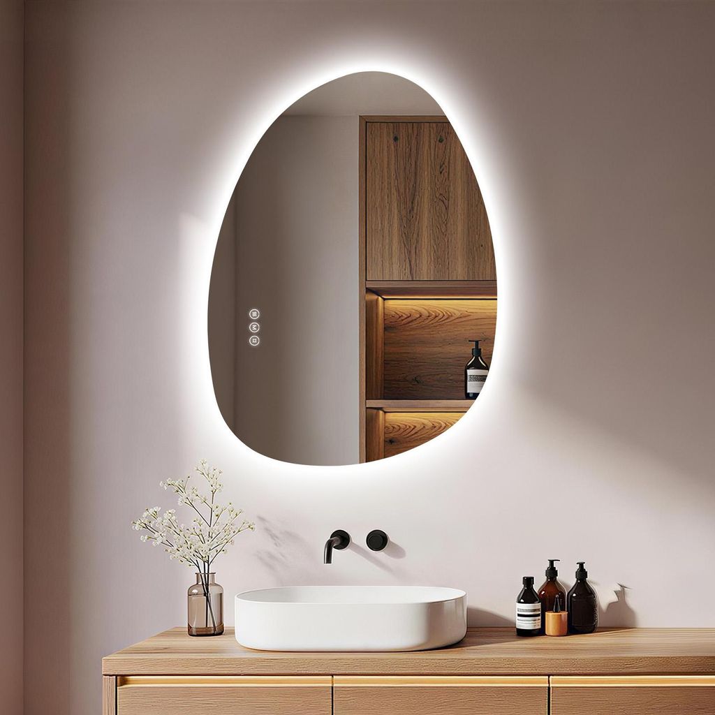 S'AFIELINA specchio da bagno con illuminazione 75×55cm Immagine del prodotto 
