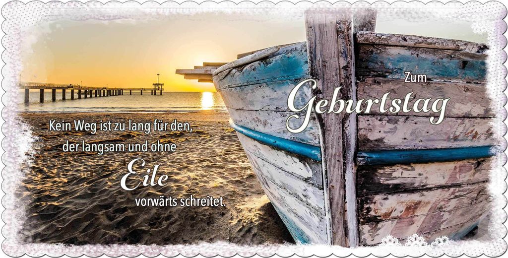Geburtstag - Glückwunschkarte im Format 11,5 x 17 cm mit Umschlag