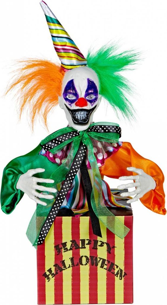 Hüpfender Clown in Bonbon Box