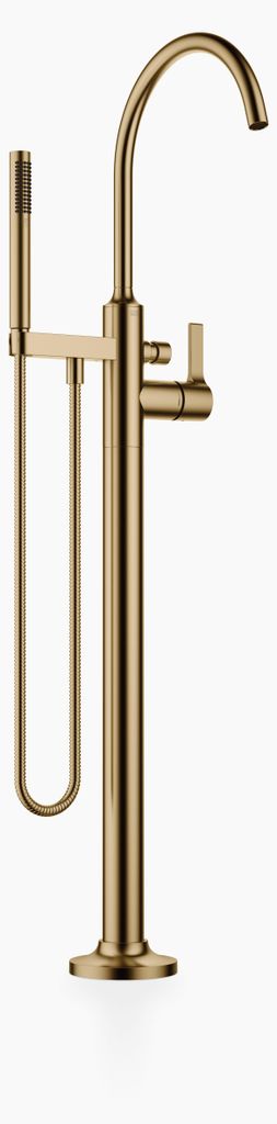 Dornbracht VAIA Wannen-Einhandbatterie, Standrohr für freistehende Montage mit Schlauchbrausegarnitur, Ausladung 281mm, 25863809-39