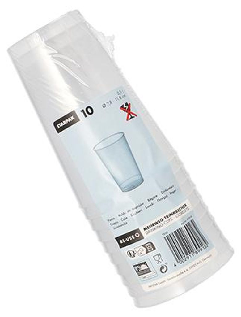 150 Mehrweg-Trinkbecher PP 0,3 l Ø 7,8 cm · 11,8 cm Produktbild 
