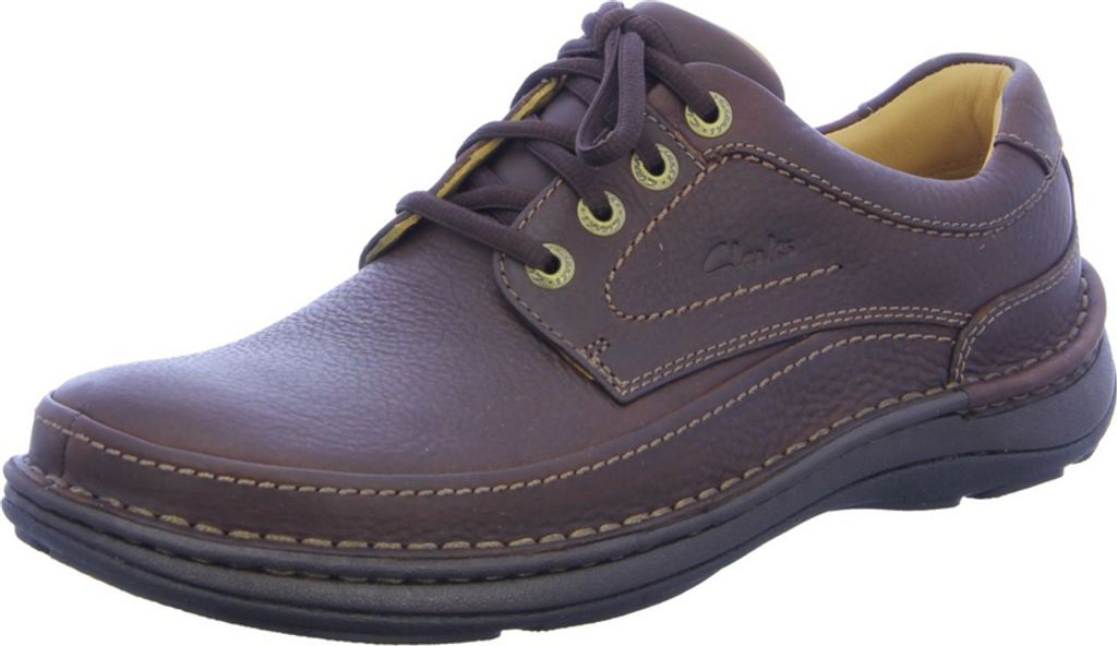 Clarks Nature Three - Pelle liscia marrone scuro Taglia: 46 Immagine del prodotto 