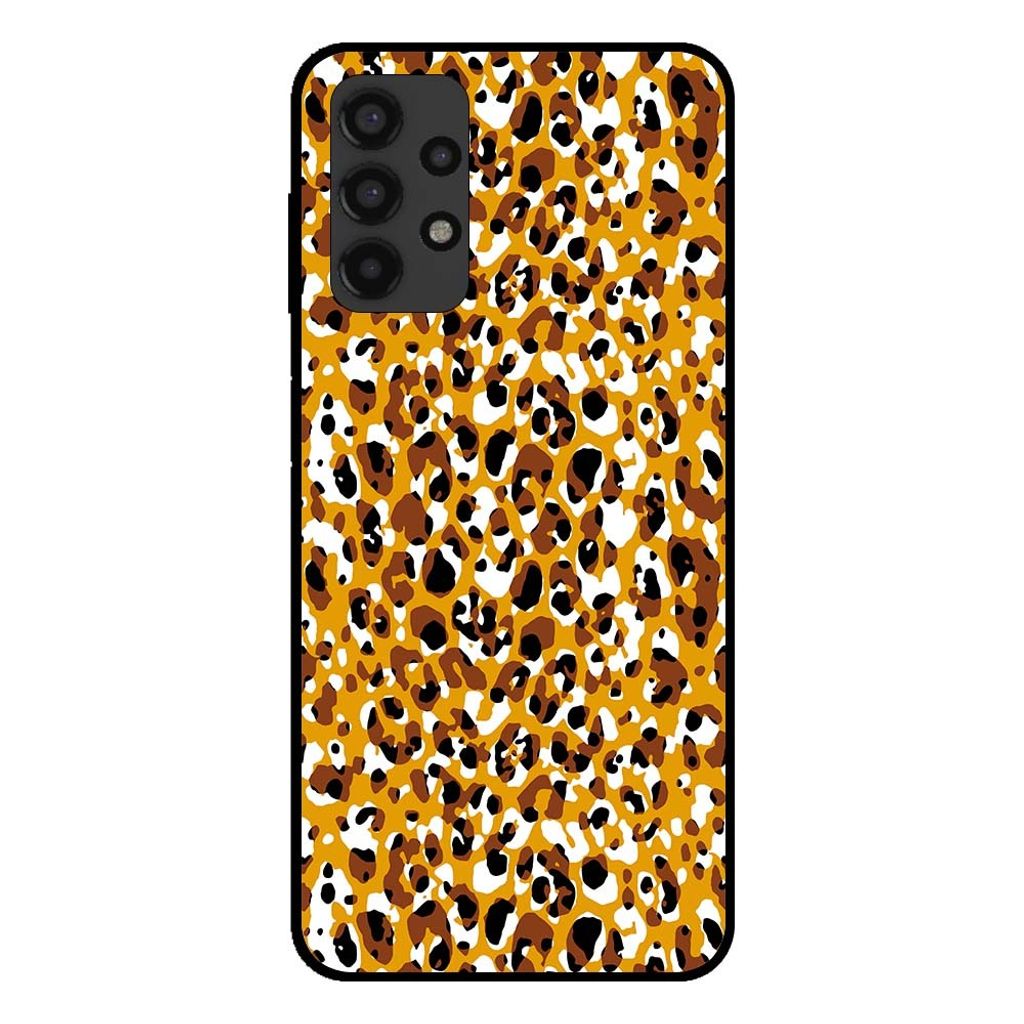 Smartphonica Handyhülle für Samsung Galaxy A13 4G mit Panther-Print - TPU-Hülle mit Faultier-Print - Braun