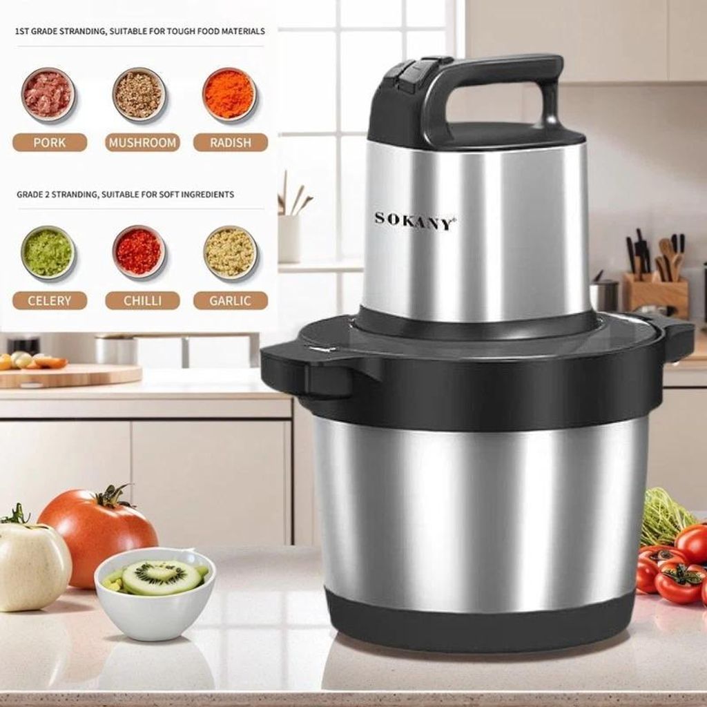 Hachoir électrique 6 L, 1 500 W, avec 3 vitesses, pour Image du produit 