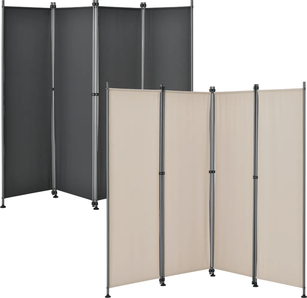 Cloison de séparation extérieure grise 170 x 215 cm pour jardin et cour