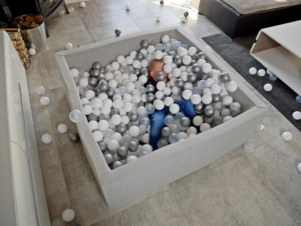 Culla da Gioco in Schiuma Grigio Chiaro - Sicurezza e Relax per Bambini - 5