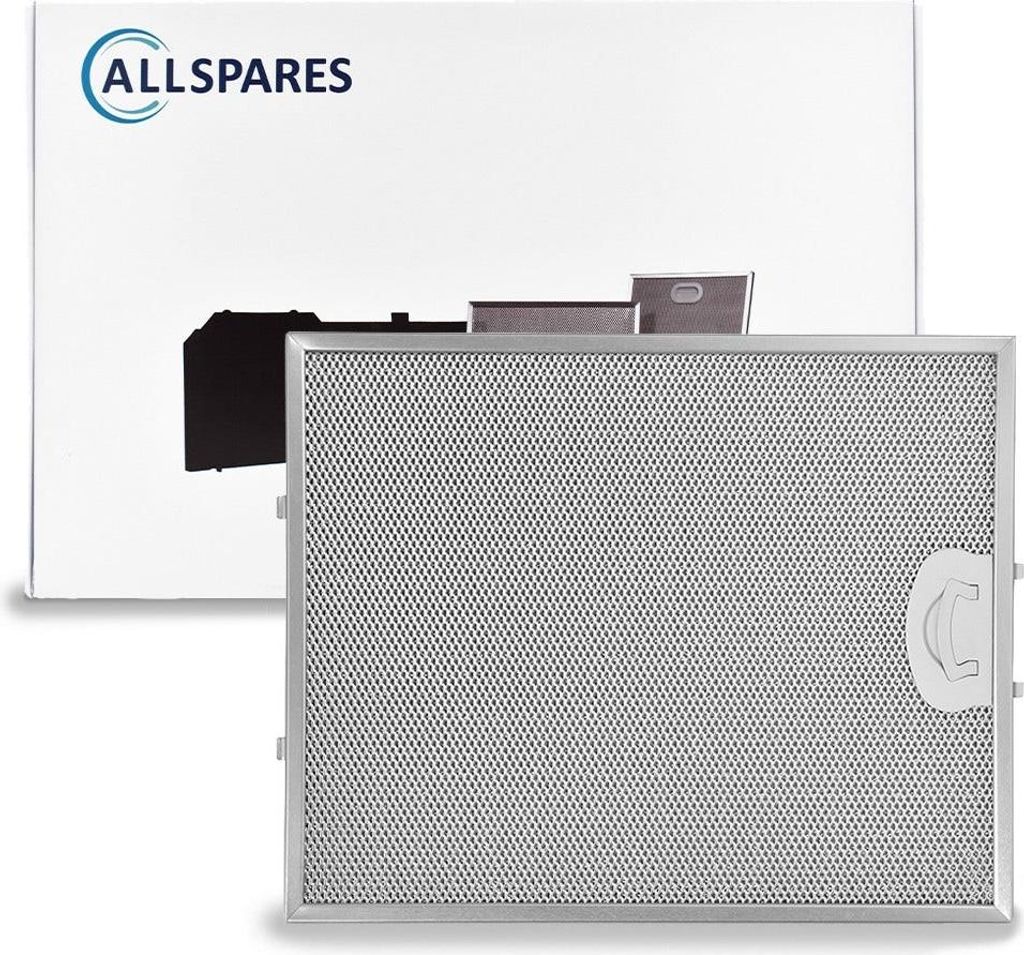 AllSpares Metallfilter für Dunstabzugshauben geeignet für ATAG, Pelgrim 181471, 89000760, AS-MF360 (317x257x7mm)