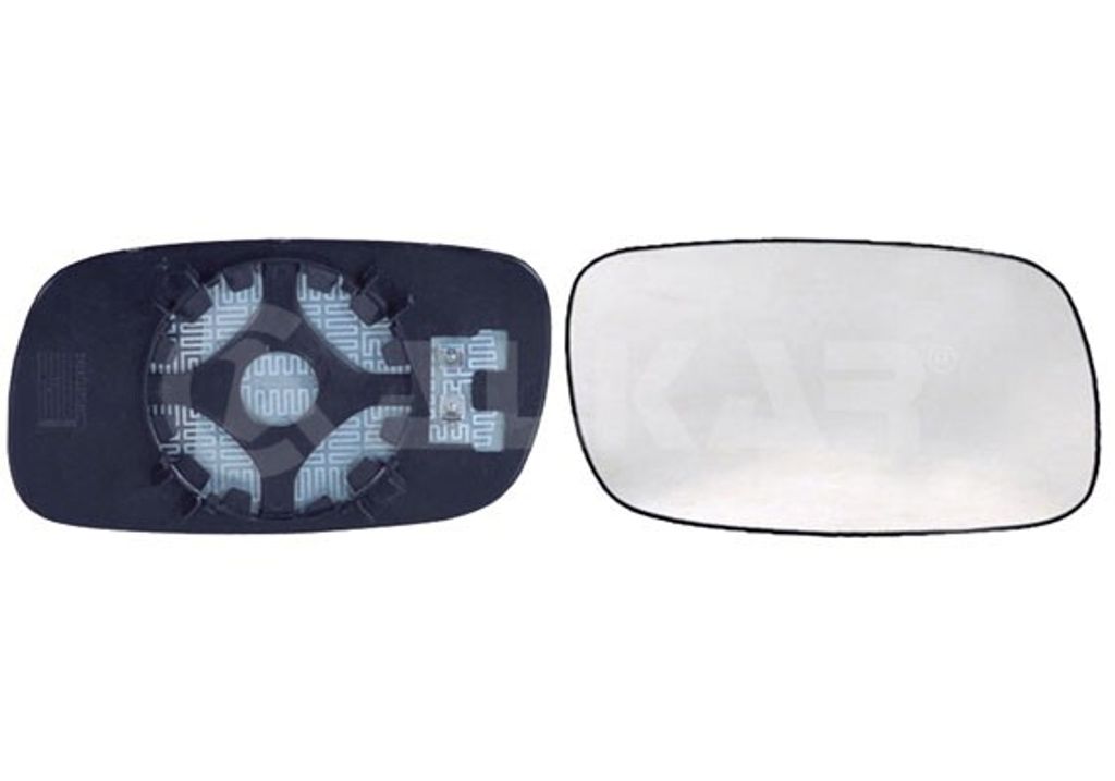 ALKAR Spiegelglas Außenspiegel Rechts für OPEL Astra F CC (T92) Beheizbar Konvex 6426436