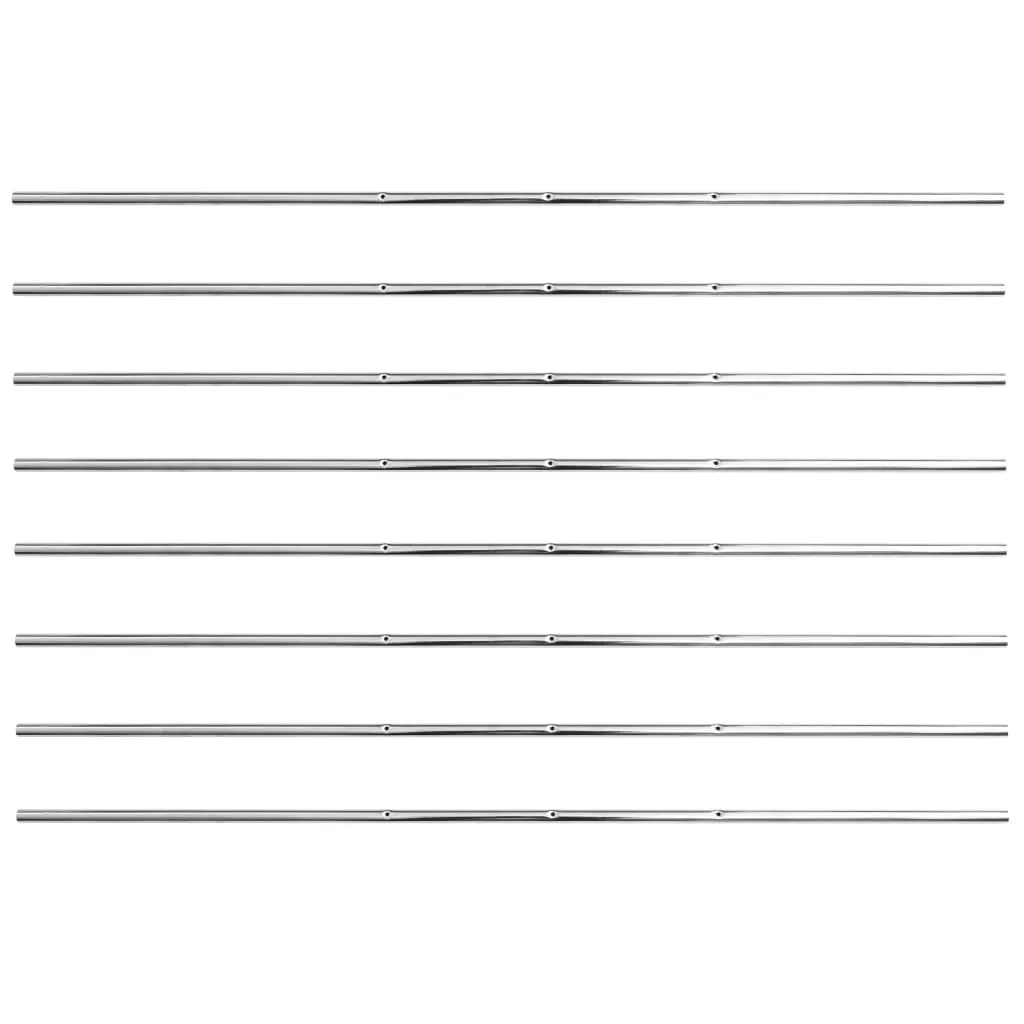 Barres pour baby-foot vidaXL 8 pcs 15,9 mm en acier chromé robuste - 7