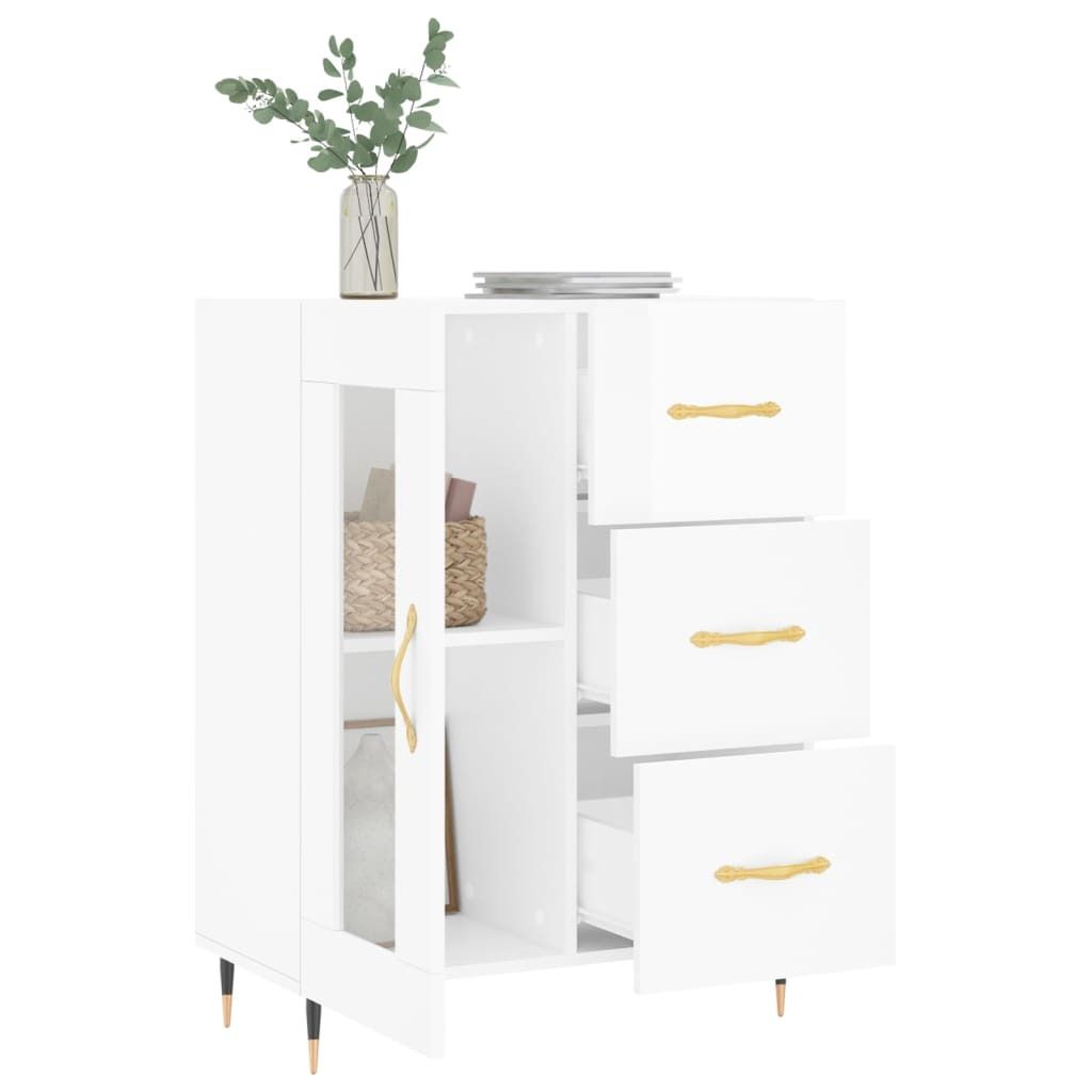 Kredens biały wysoki połysk 69,5x34x90 cm materiał Zdjęcie produktu 3