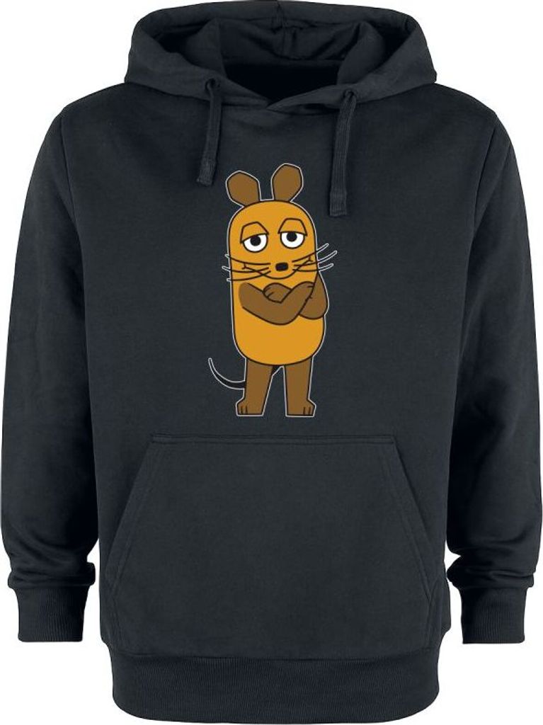 Die Sendung mit der Maus Kapuzenpullover Herren Maus schwarz L