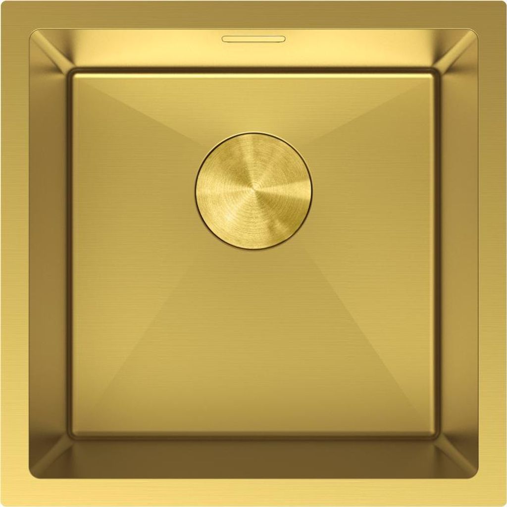 Mexen Trixo Edelstahlspüle 1-beckig 440 x 440 mm, Gold - 6413441000-55