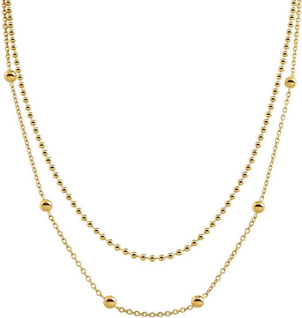 Boccia Kette Titan Boccia Kette 2-reihig 08066-02 Titan Vergoldet