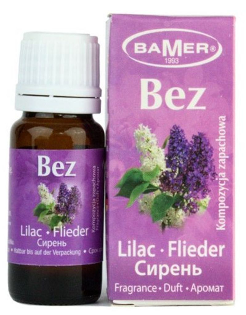 BAMER | Duftöl in Glasflasche 7 ml – Der Duft von Flieder – Raumduft & Aromatherapie – Ideal für Duftstäbchen, Massagezusatz