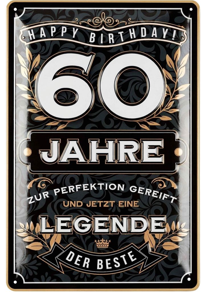 Blechschild 60 Schild Geburtstag - 60 JAHRE LEGENDE - Produktbild 
