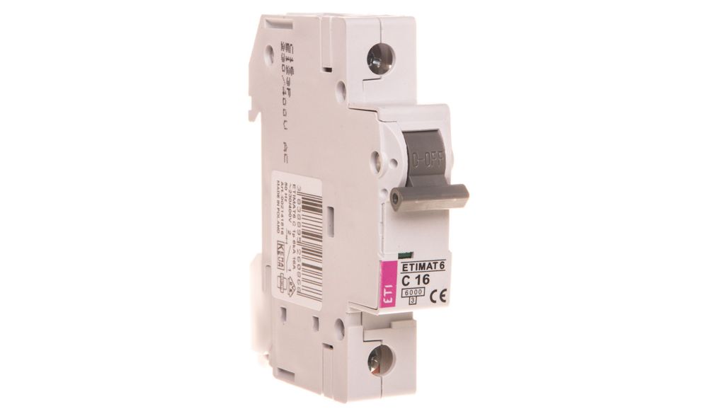Disjoncteur 1P C 16A 6kA AC ETIMAT 6 002141516 Image du produit 