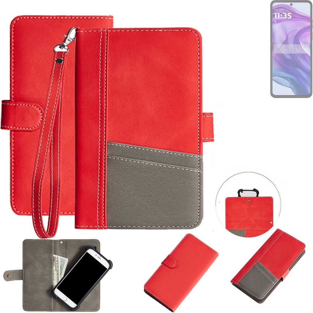 K-S-Trade Handy Schutzhülle für Motorola Razr 50 Ultra Hülle Portemonnee Brieftasche Klapphülle Kartenfächer Flip Wallet Case Etui