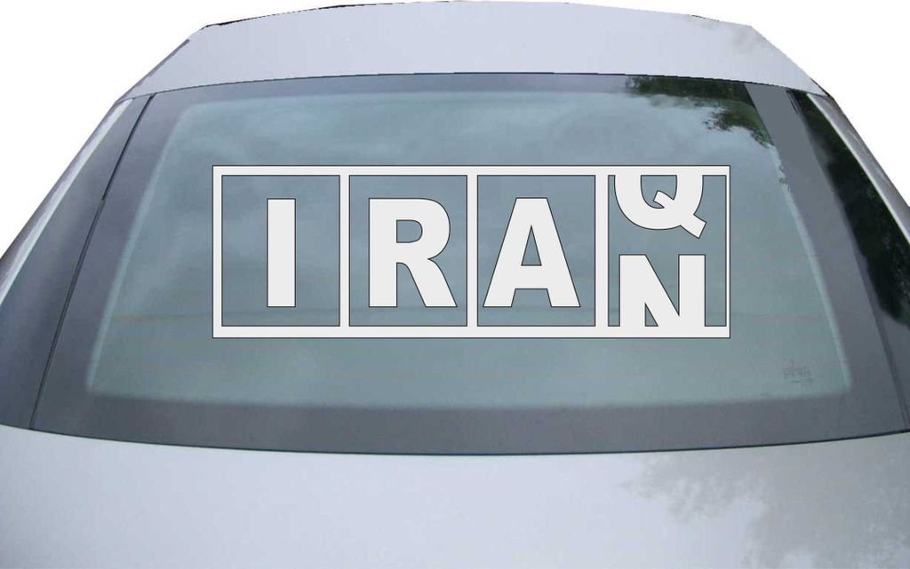 Indigos UG - Aufkleber Heckscheibe & Motorklappe DE2900 - silber - 600x200 mm - Iraq Iran - Fisch - Auto Scheiben Fenster Heckklappe Tuning Racing ...