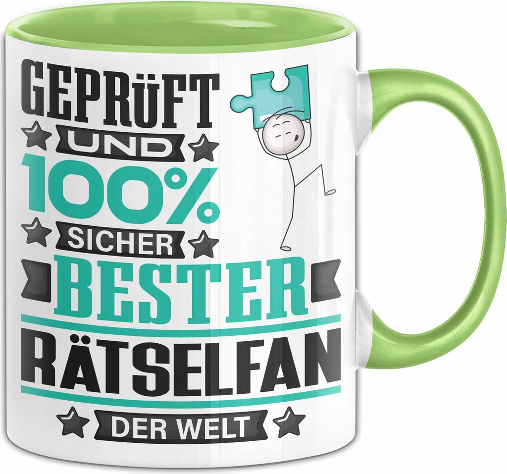 Rätselfan Geschenk Lustiger Spruch für Rätselfan Geschenkidee Bester Rätselfan Der Welt (Grün)