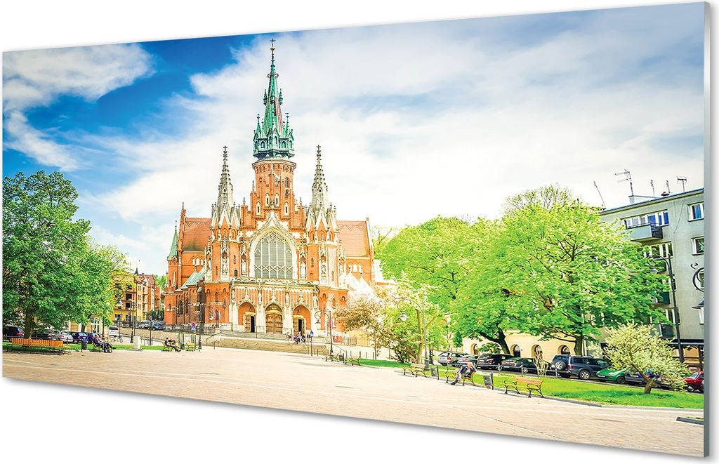 Glasbilder 120x60 Wandkunst Krakow Dom