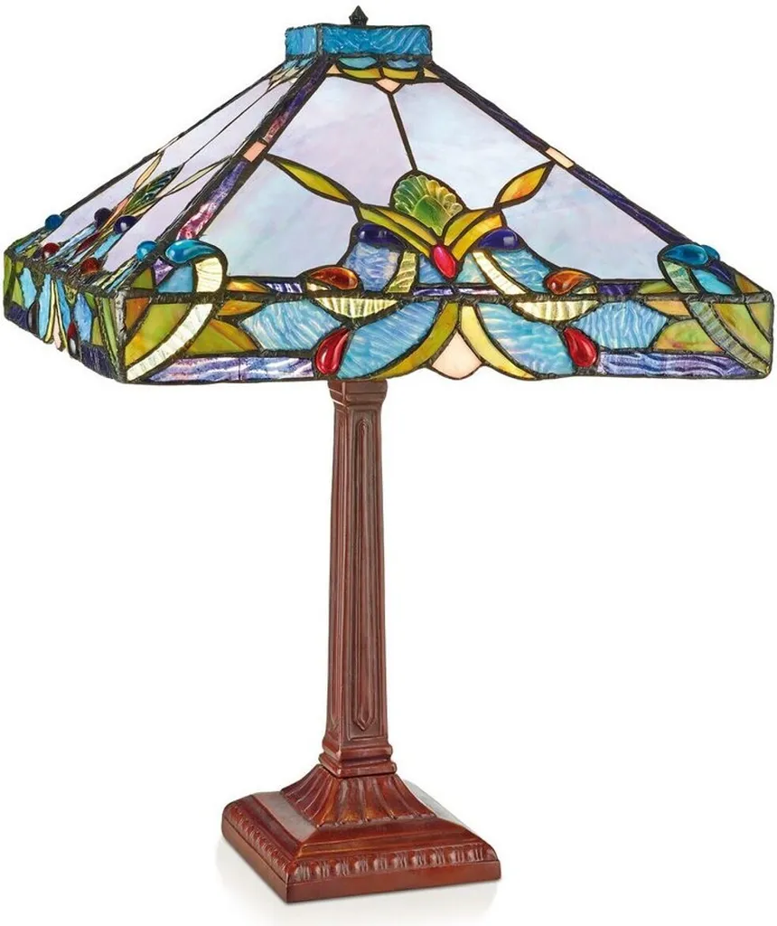 Casa Padrino Lampe de Table Tiffany Multicolore Ø 36 cm Fait Main