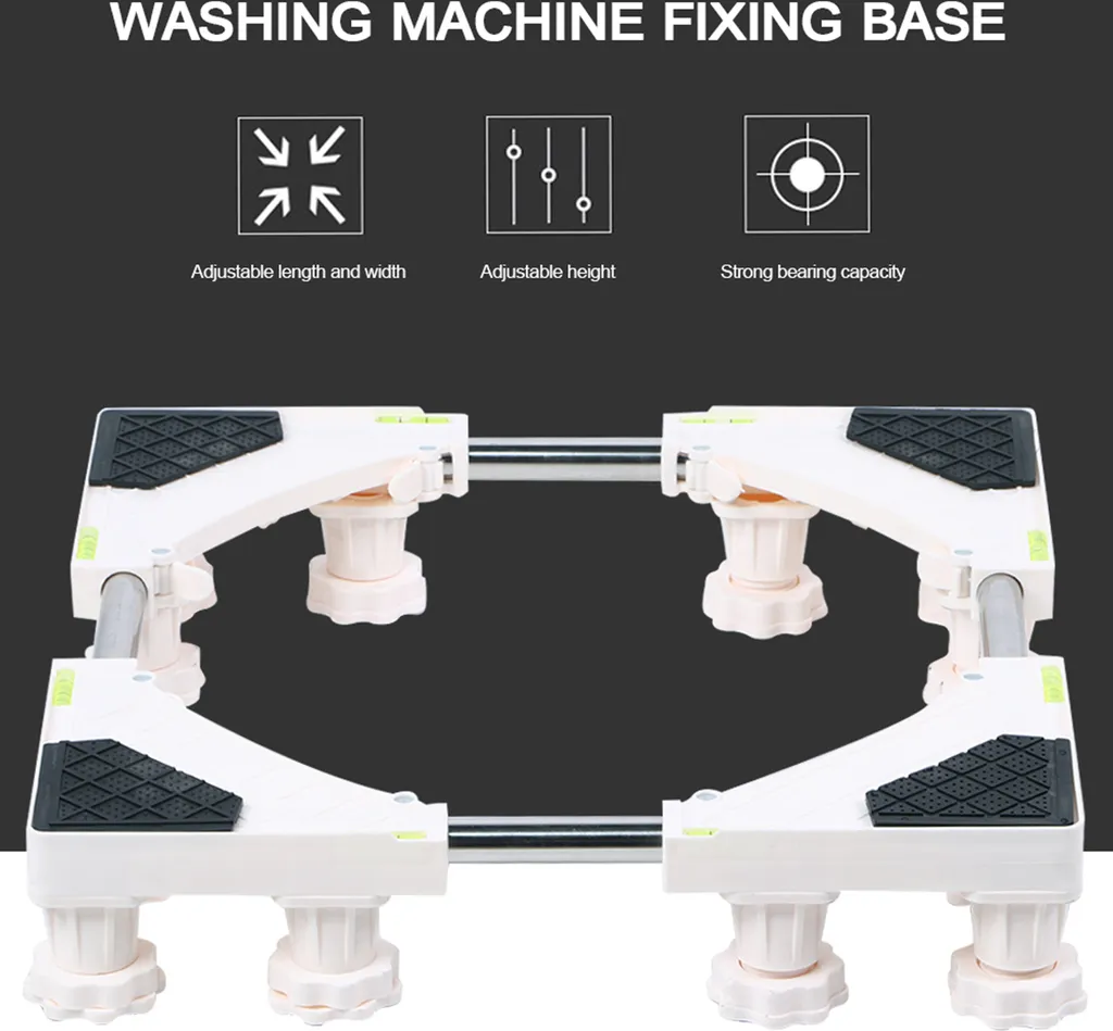 Support Lave-linge Antivibration à Roulettes - Base Mobile Extensible - 6
