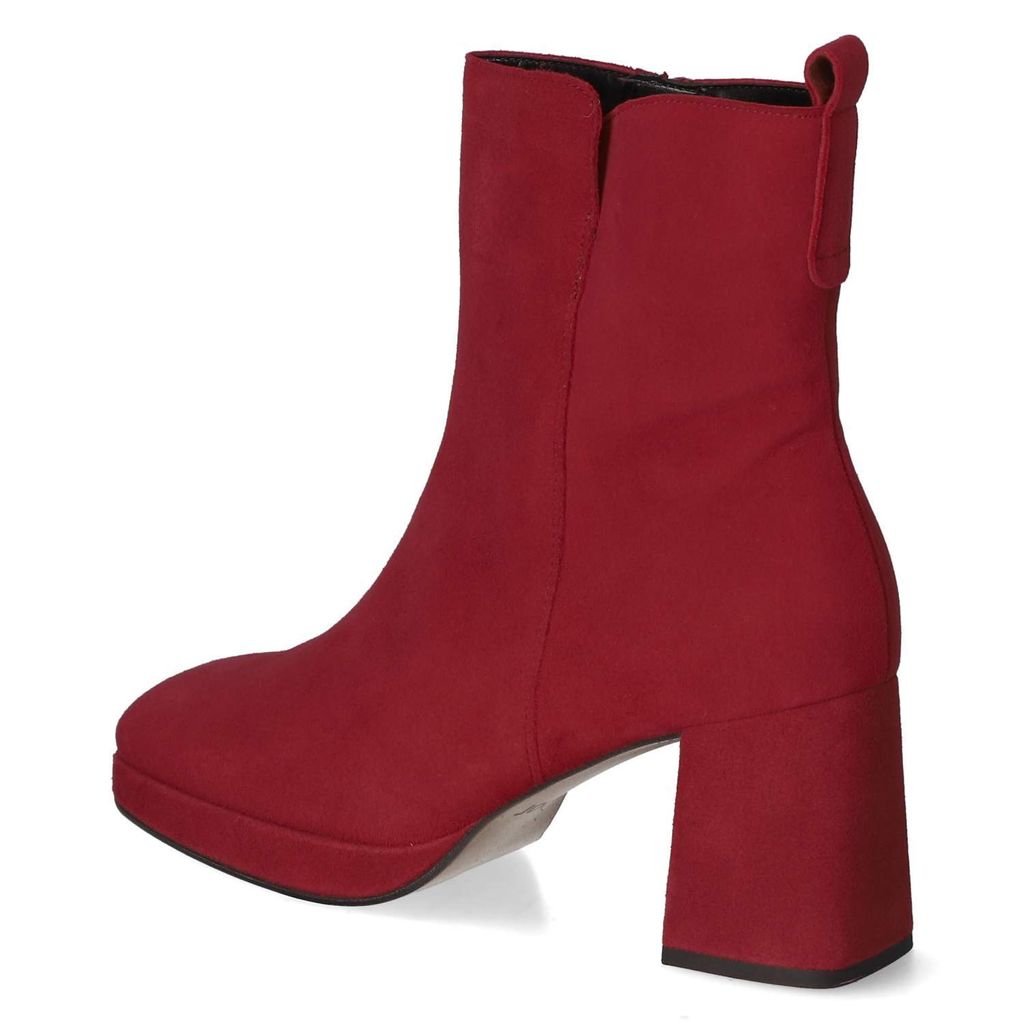 Stradivarius Rote Stiefeletten Flacher Absatz Stradivarius