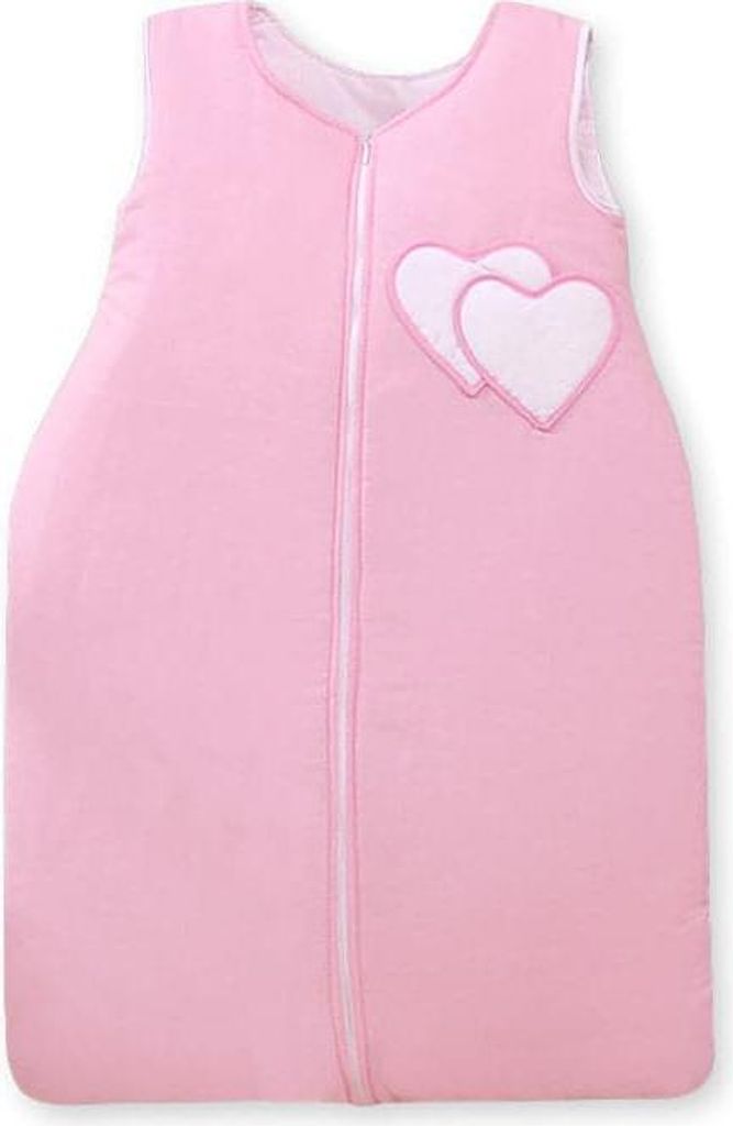 Hängende Herzen rosa Schlafsack – Babyschlafsack – dreilagig