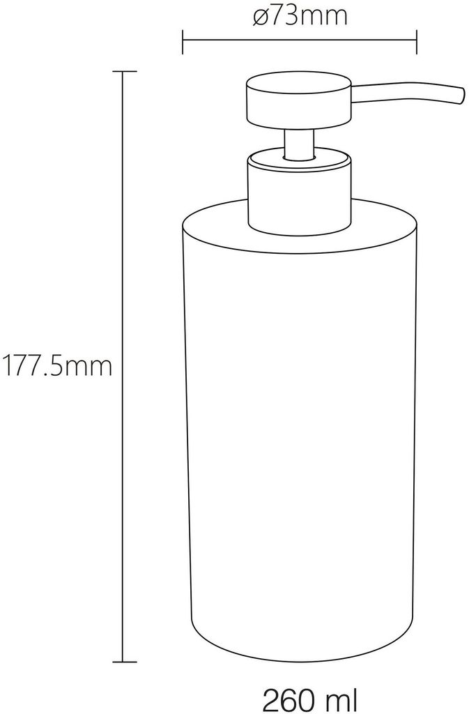 7,3x7,3x17,7 cm Seifenspender Sealskin Blend