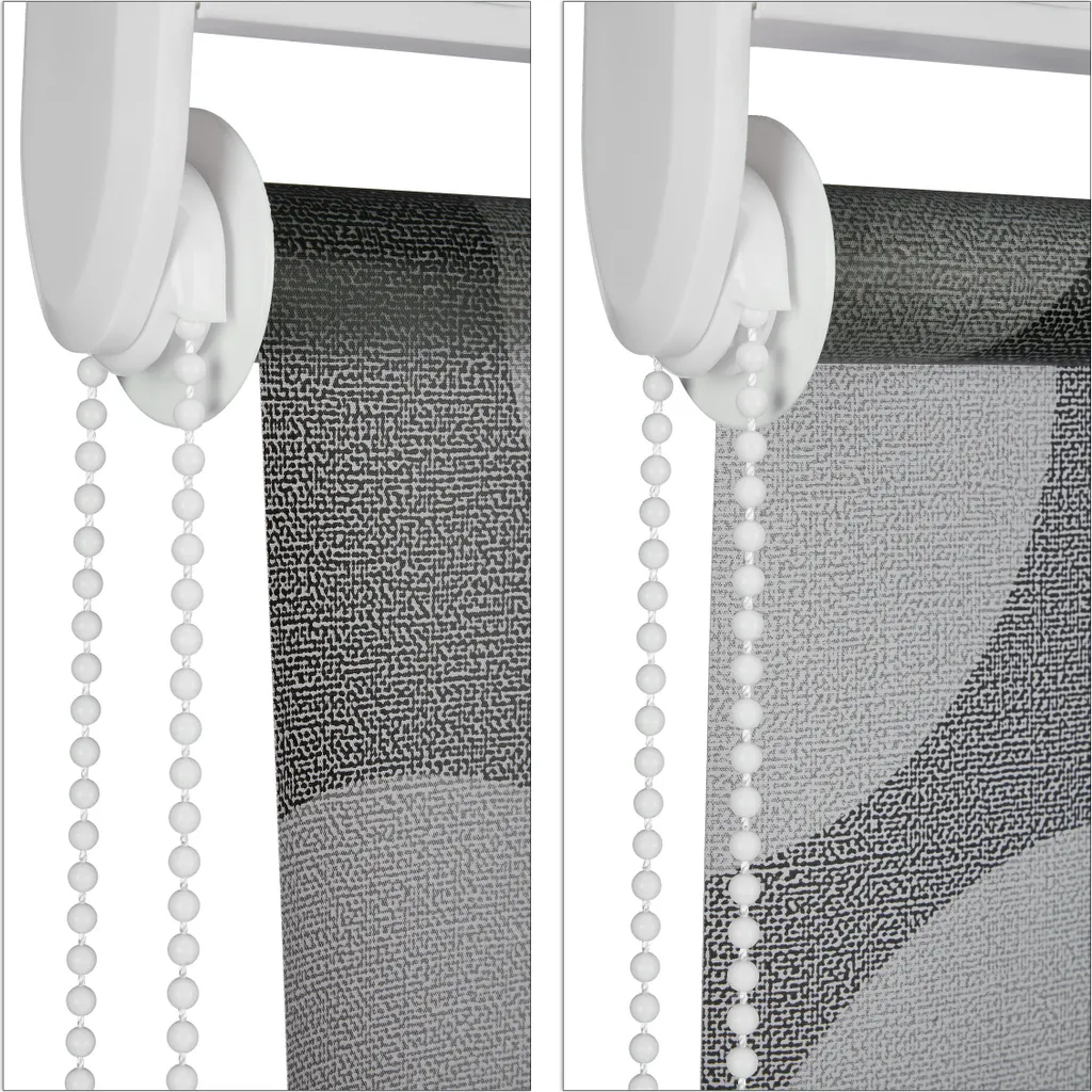 Store de douche Gris à Pois imperméable - Solution anti-éclaboussures