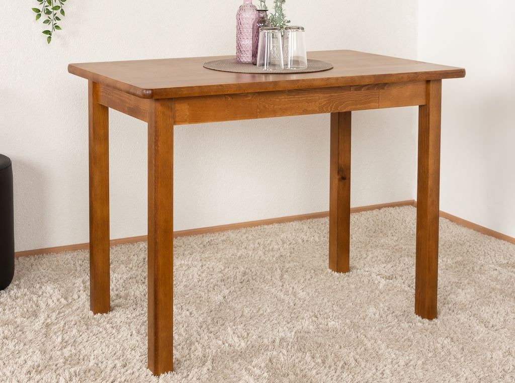 Tisch Kiefer massiv Vollholz Eichefarben Rustikal Junco 227B (eckig) - 100 x 60 cm (B x T)