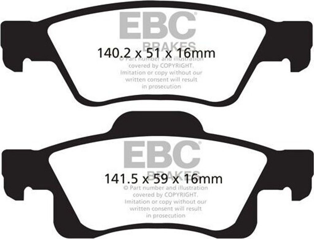 EBC Brakes Bremsbeläge Bremsklötze HINTEN DP41872R