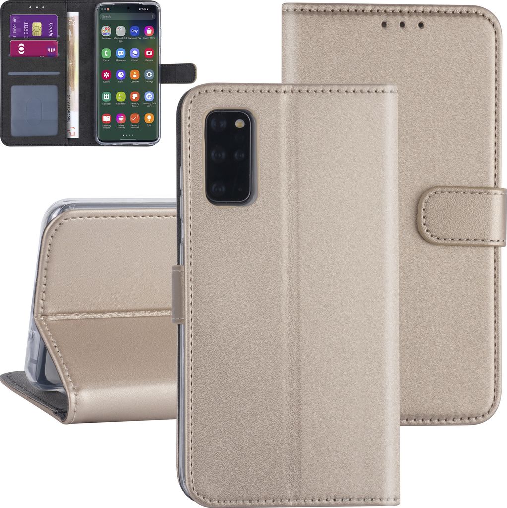 Samsung Galaxy S20 Plus Gold Book type case - Card holder