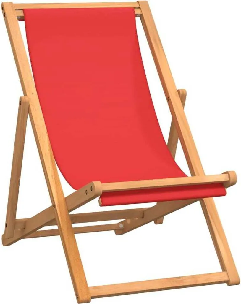 Sedia Mare Pieghevole in Teak Rosso - Arredo Giardino in Legno Vero