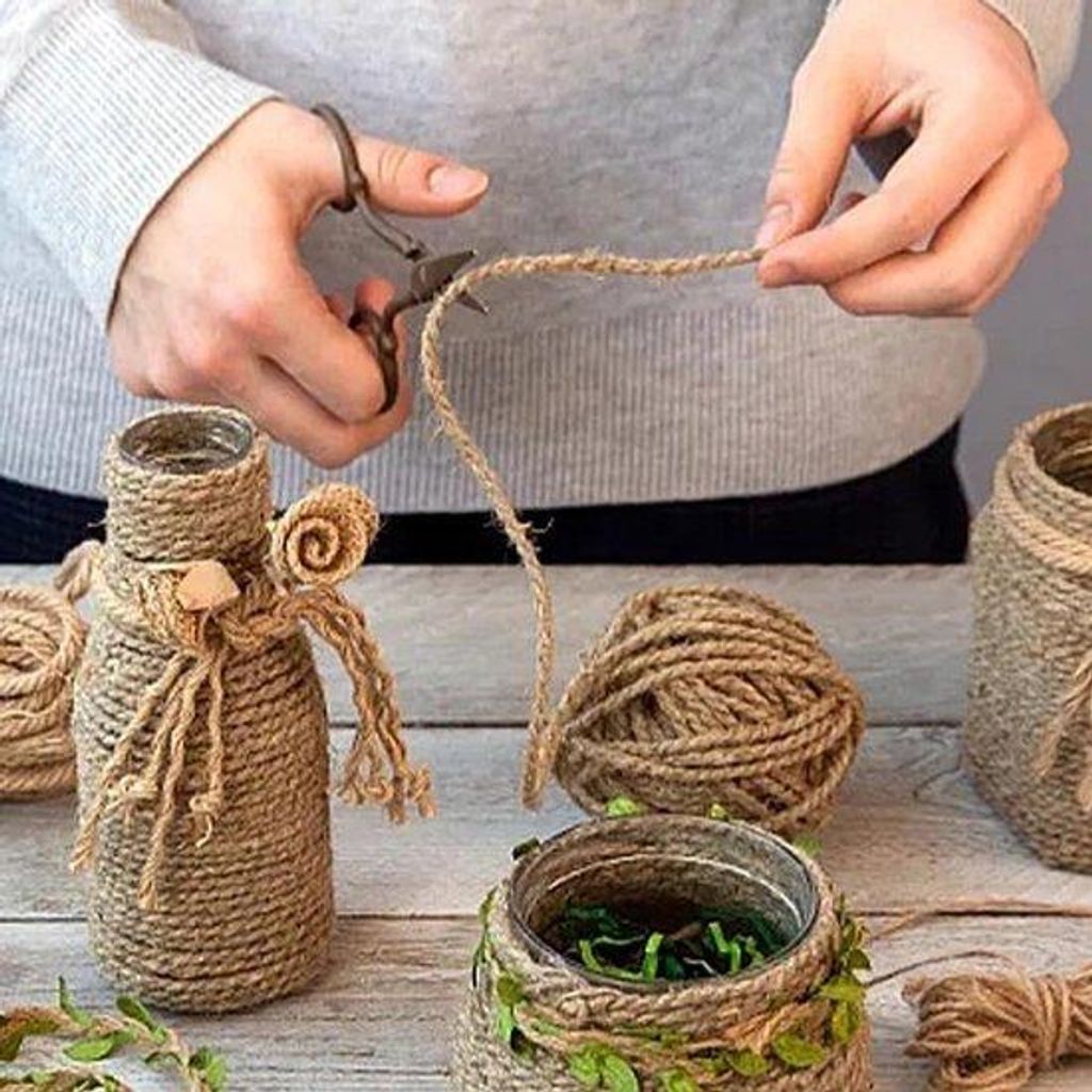 Jute-Seil 2 mm 300 m für Gartenservice Handwerk - Blumenarrangements und Gartendekoration