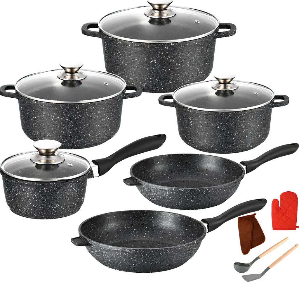 Marmor Antihaft-Kochgeschirr-Set 15-teilig EVENBACH