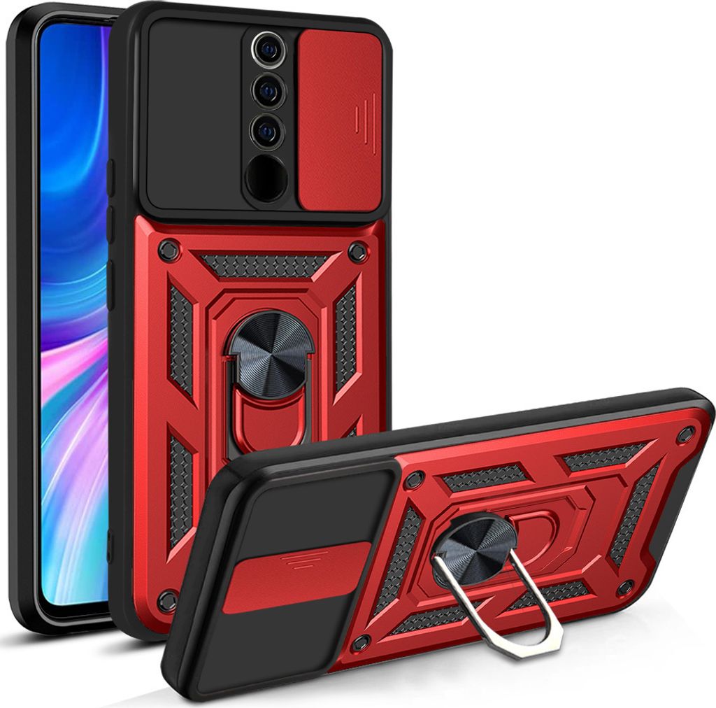 Redmi Note 8 Pro Hülle mit 360° Drehbarer Magnetische Ring Ständer Halter Dia Kameraschutz TPU Bumper Silikon Schutzhülle für Xiaomi Redmi Not...