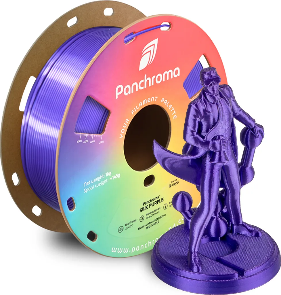 Bobina 1kg Panchroma™ PLA Silk Purple 1.75mm - Alta Affidabilità
